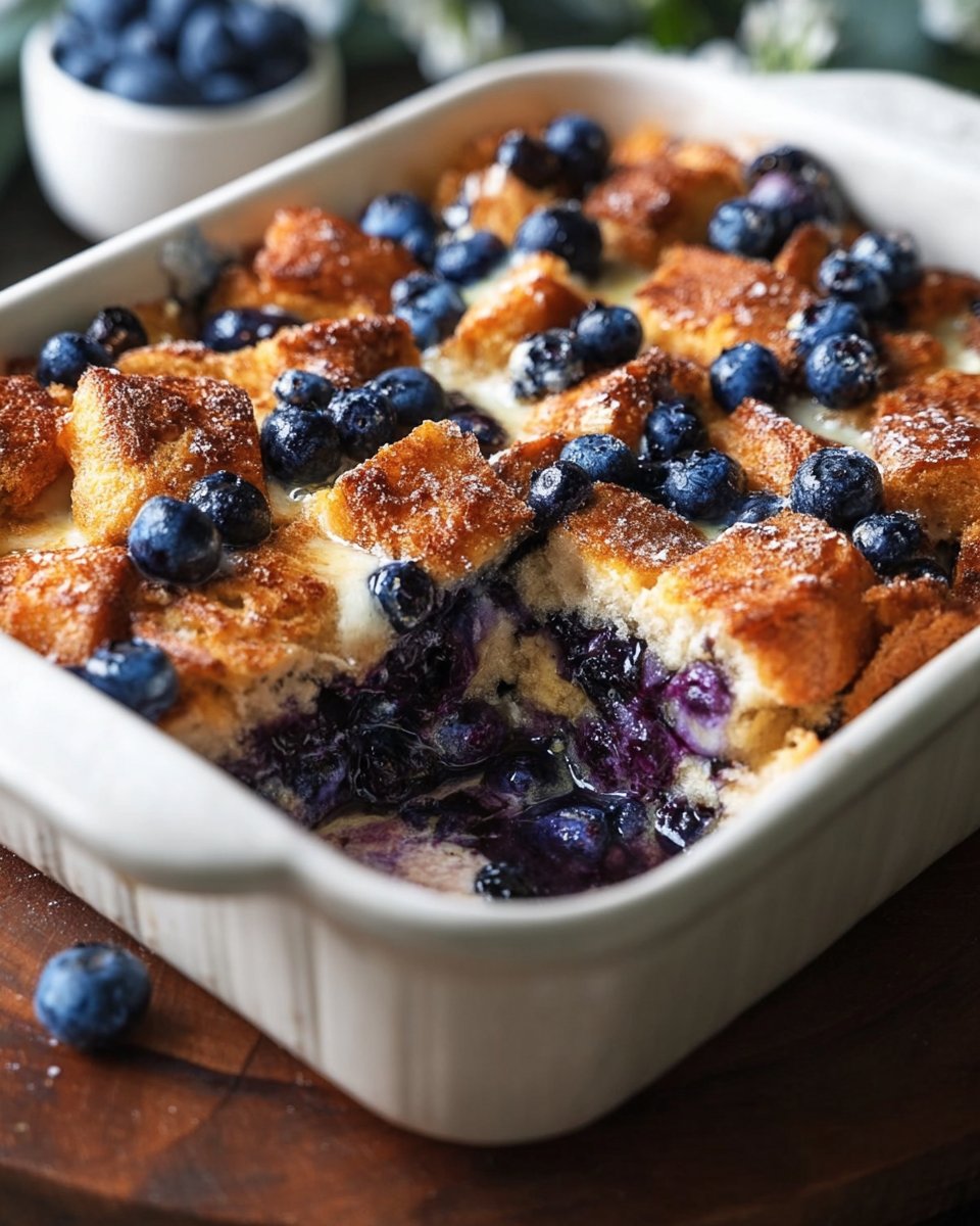 Quick Blueberry French Toast Casserole