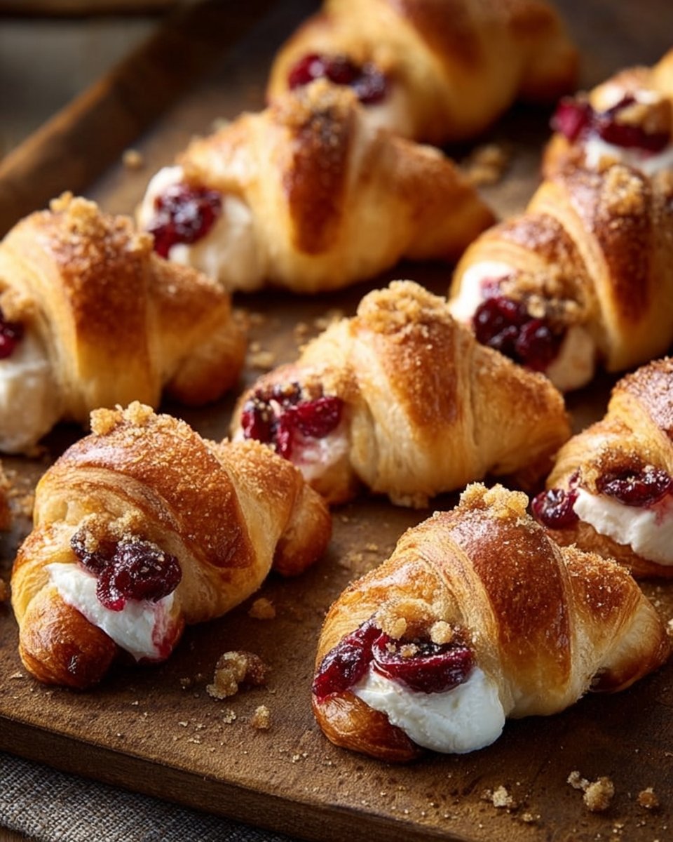 Cranberry Cream Cheese Crescent Bites