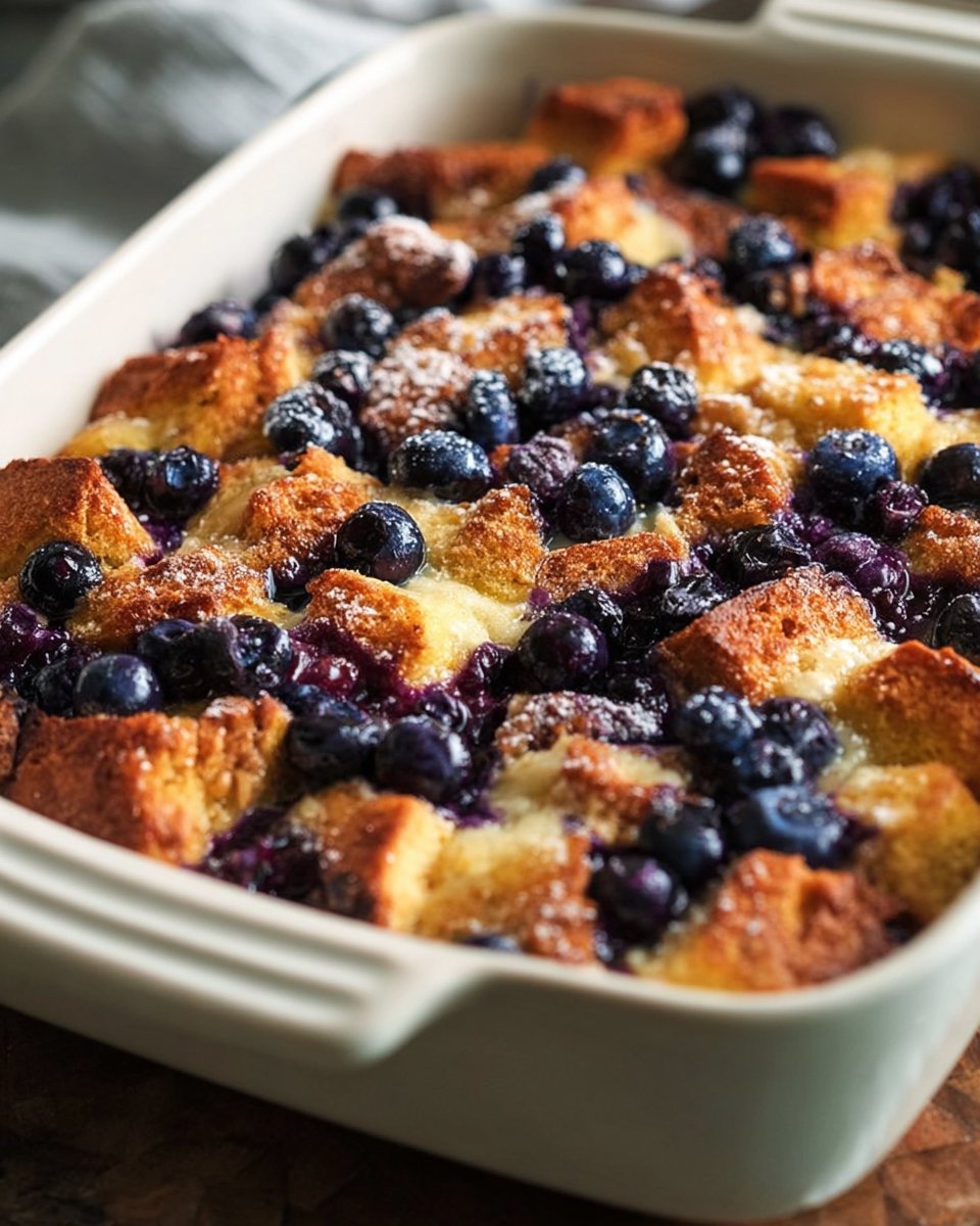 Quick Blueberry French Toast Casserole