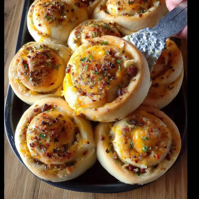 Savory breakfast rolls fresh out of the oven, perfect for a tasty morning meal.