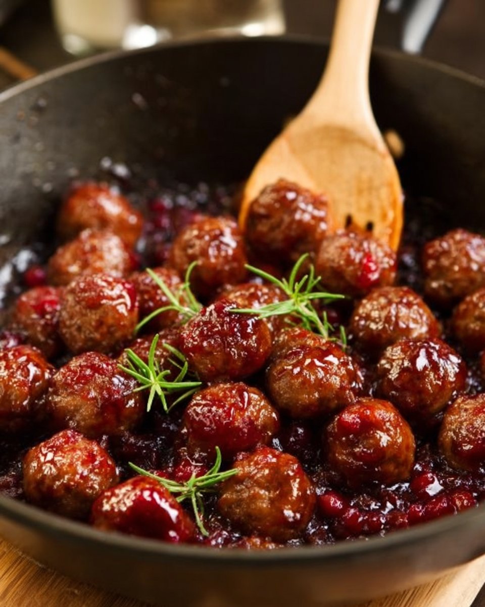 Sweet & Spicy Cranberry Orange BBQ Meatballs