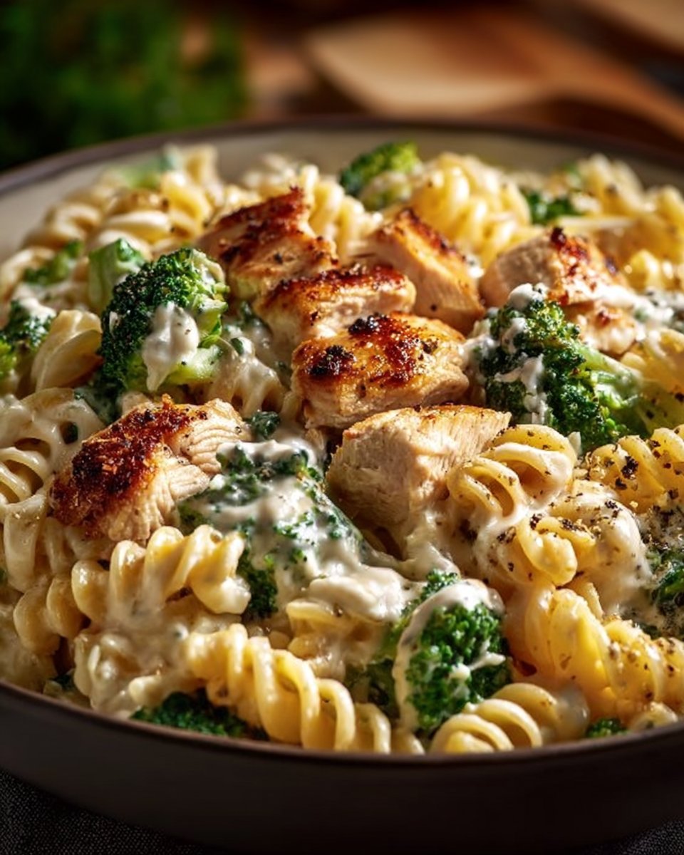Creamy Rotisserie Chicken Broccoli Pasta
