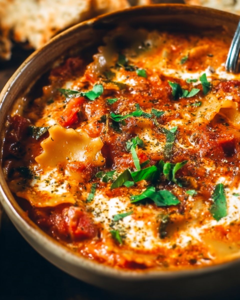 Easy Creamy Lasagna Soup