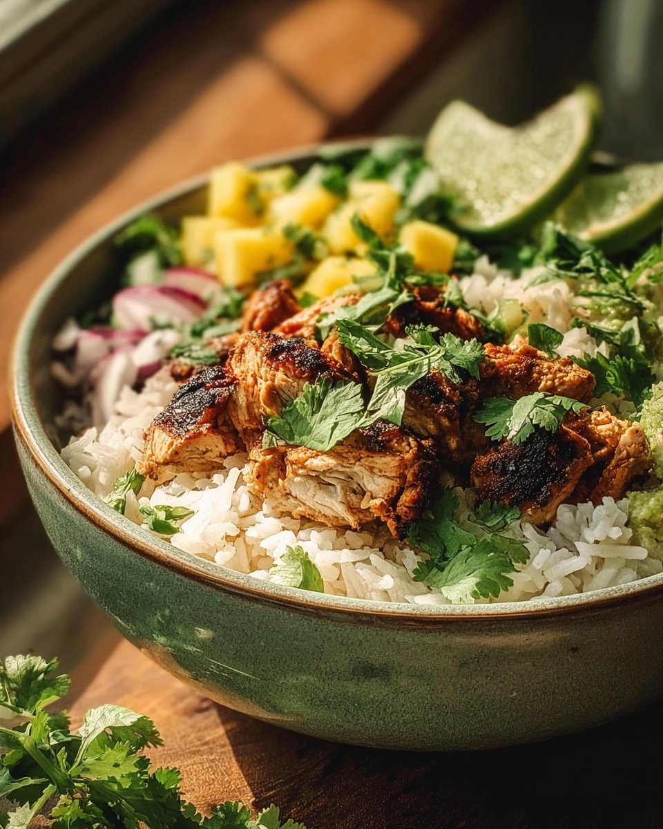 Cilantro Chicken and Rice Bowl