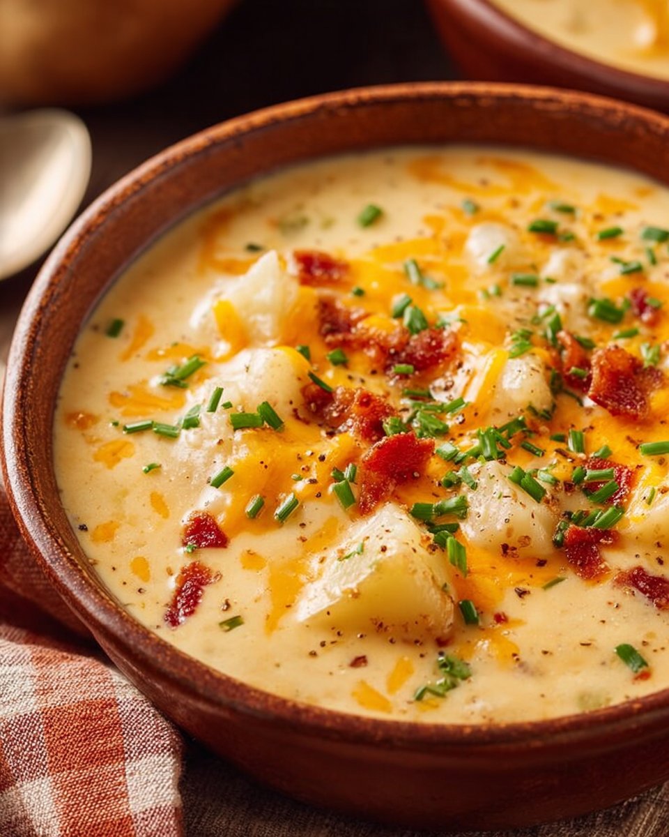 Easy Crock Pot Cheesy Potato Soup