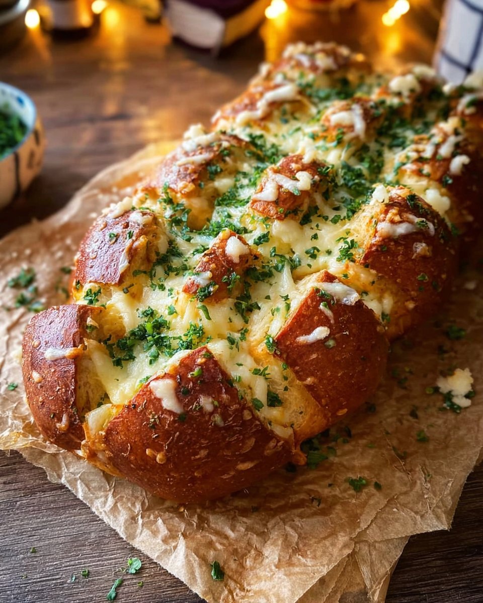Cheesy Stuffed Garlic Bread Rolls