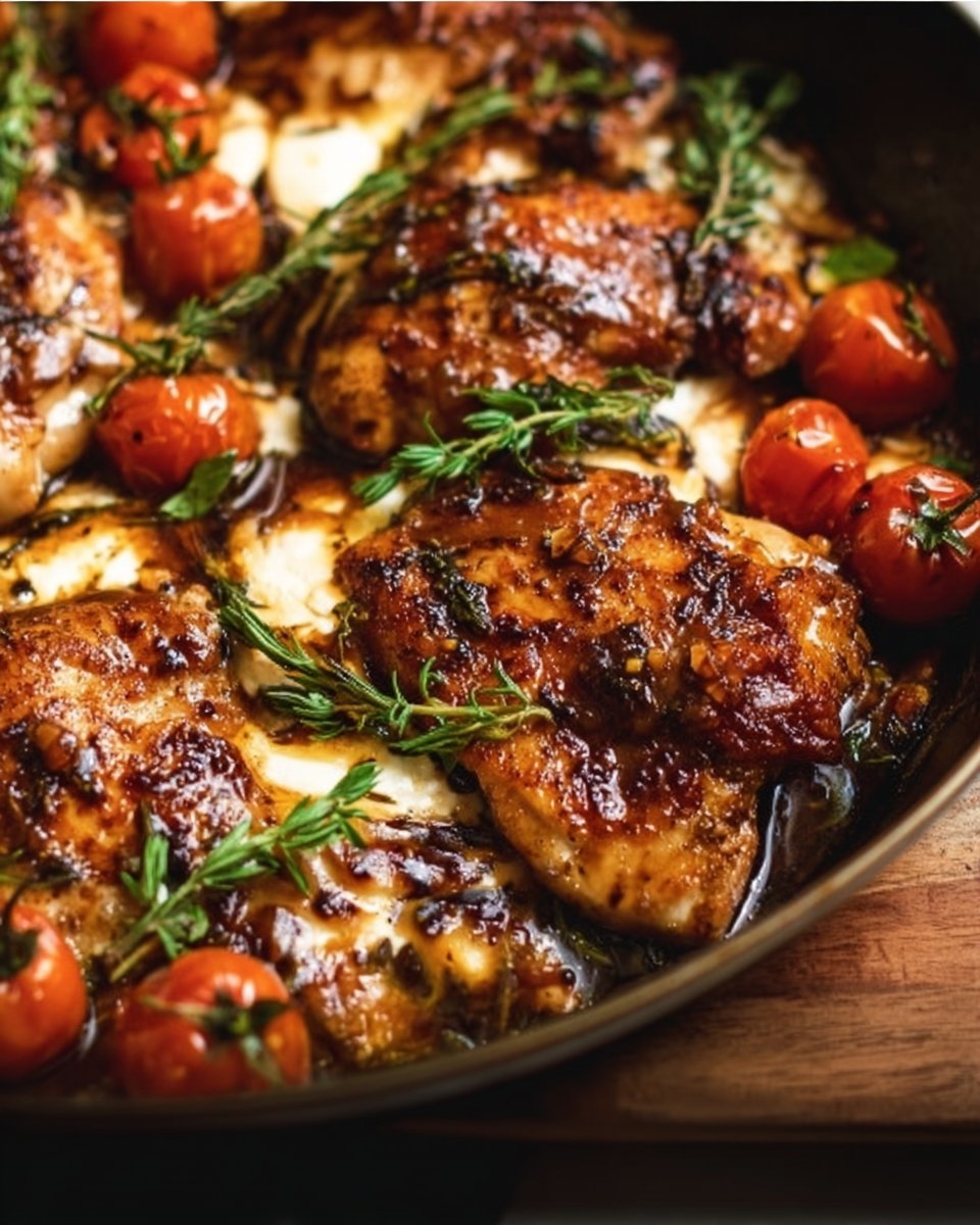 One-Pan Juicy Chicken with Balsamic Sauce