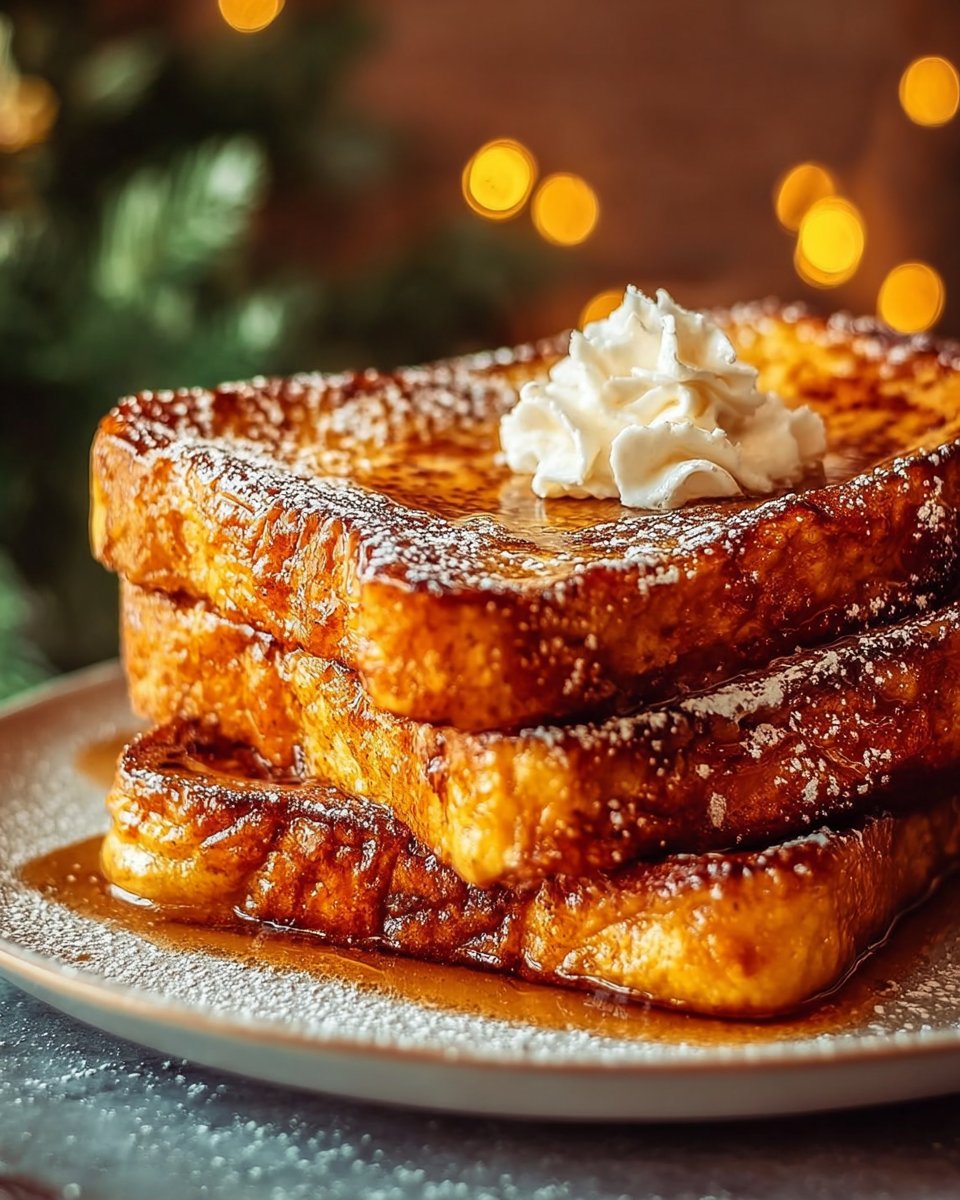 Festive Eggnog French Toast