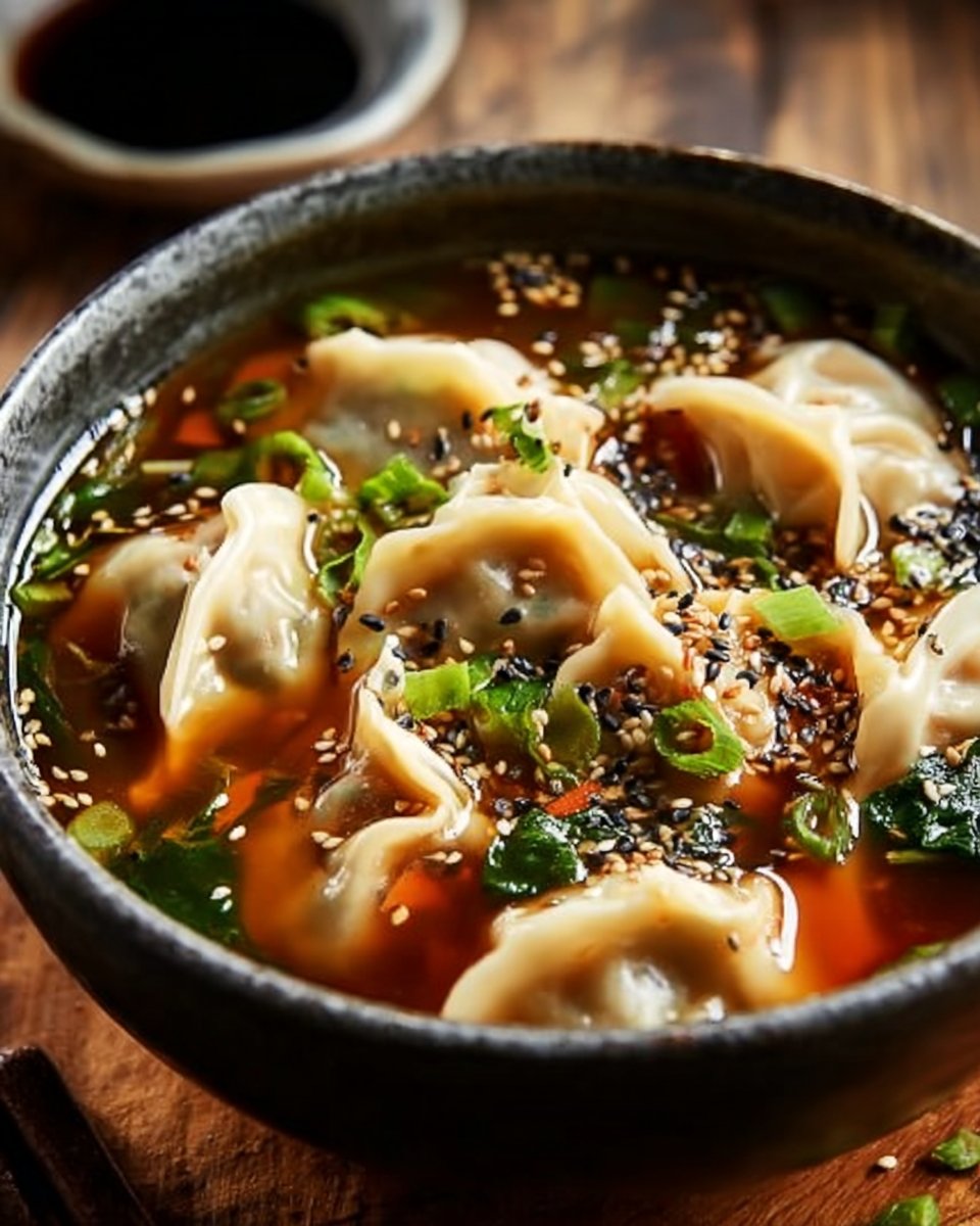 Easy Asian Dumpling Potsticker Soup