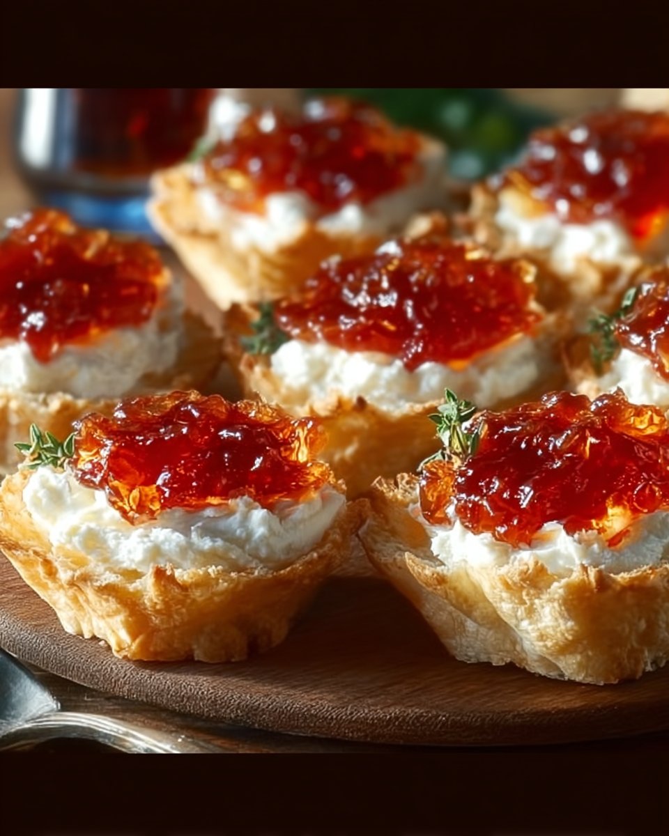 Quick Pepper Jelly Cream Cheese Appetizer Dip and Bites
