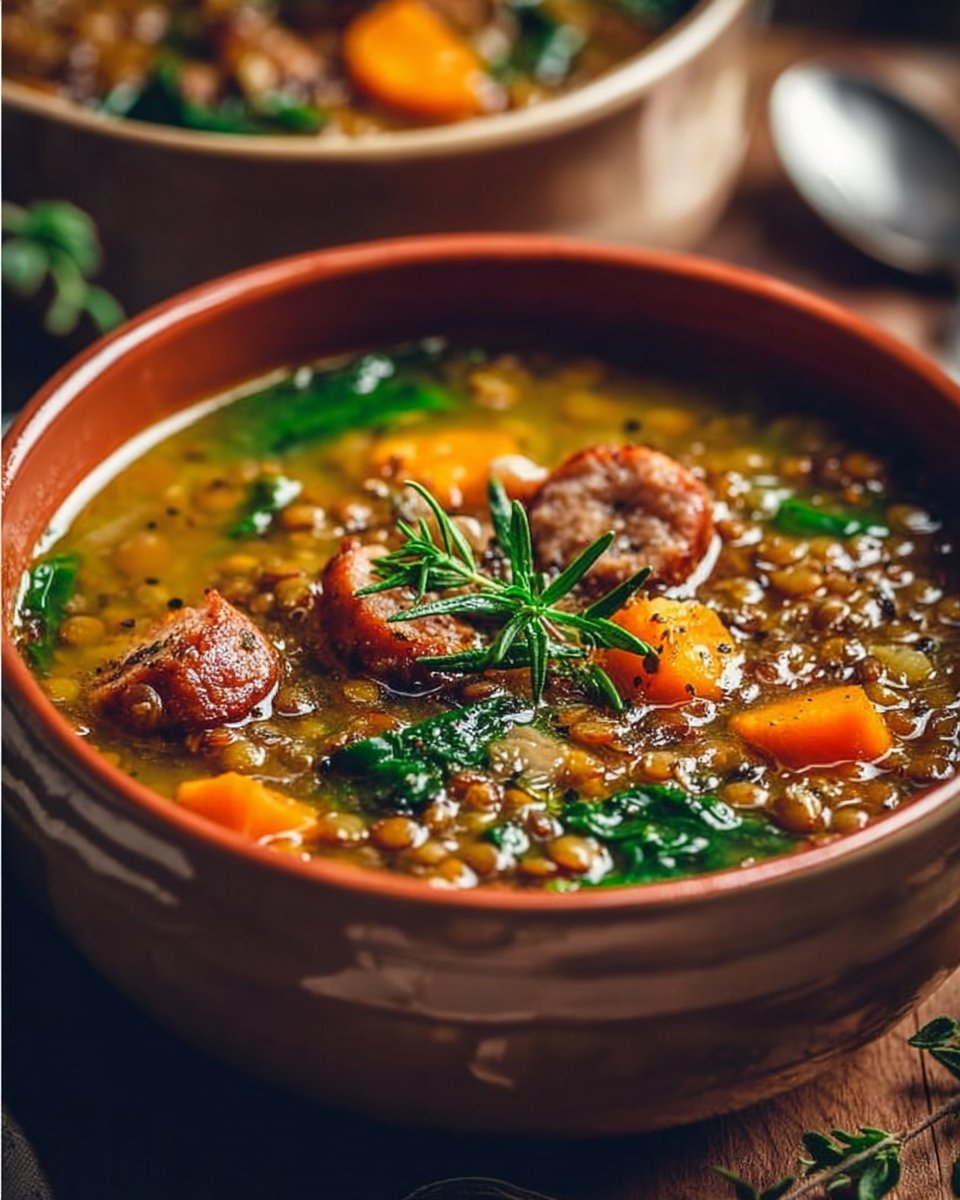 Comforting Lentil and Sausage Soup