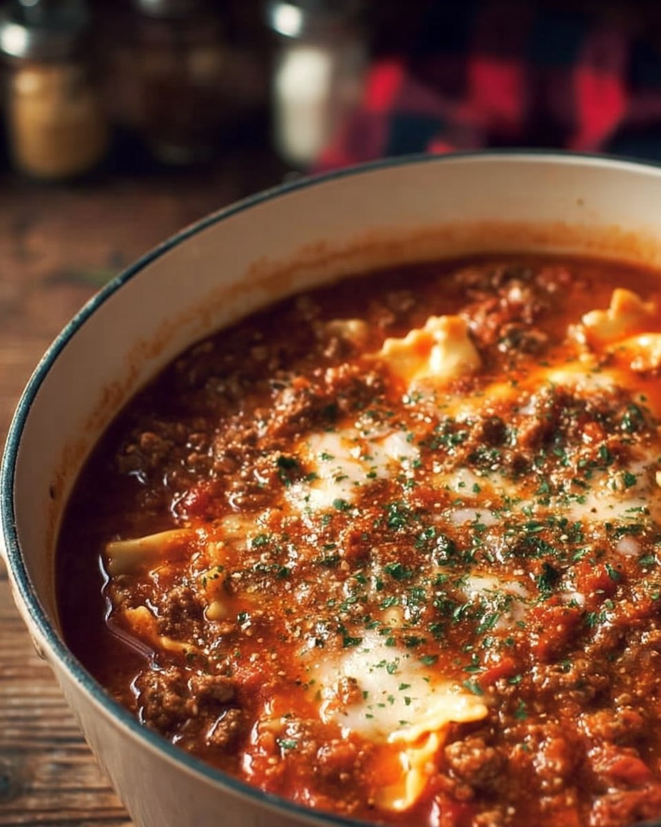 Quick Lasagna Soup