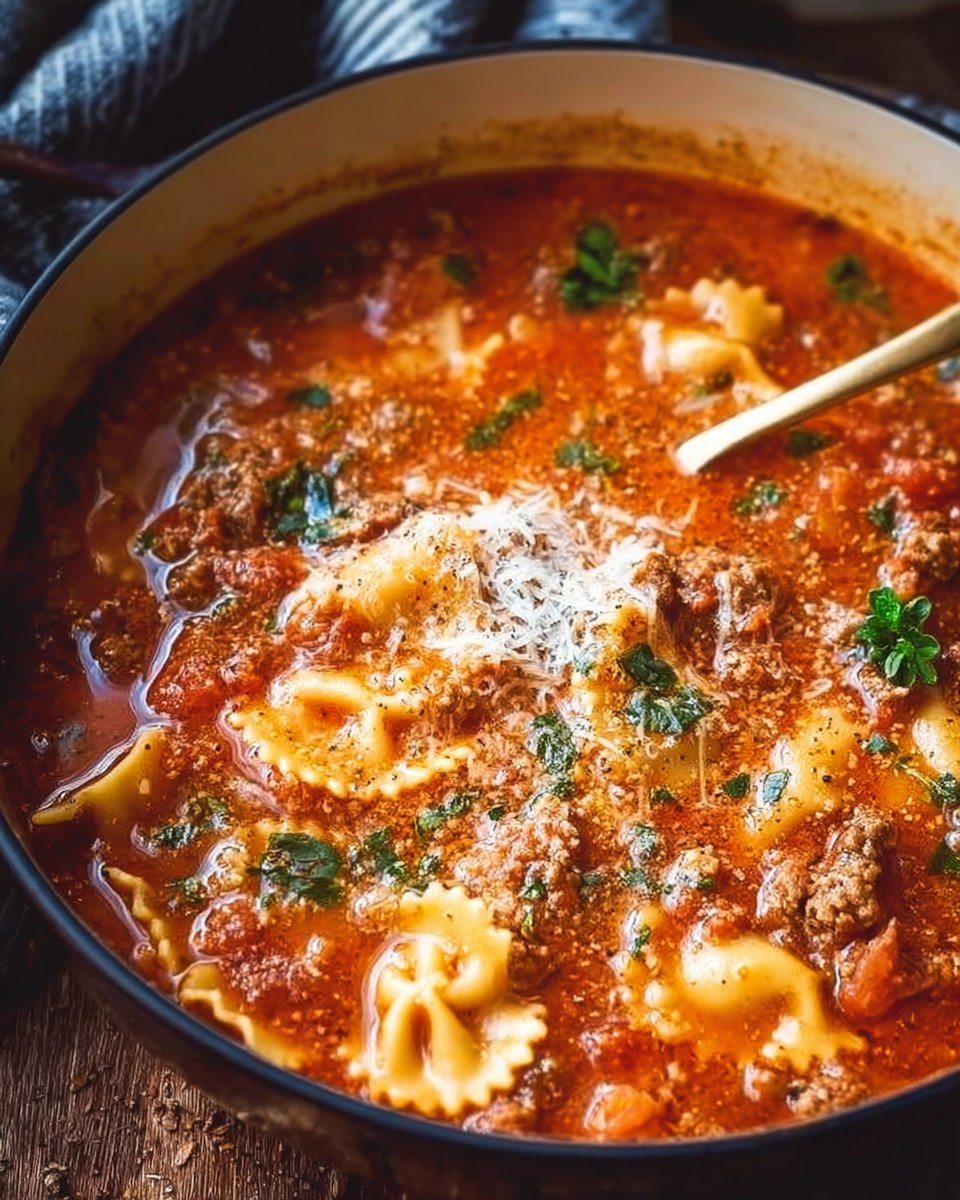 Easy Lasagna Soup