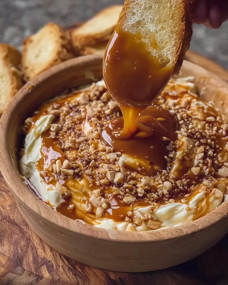 Cream Cheese Caramel Apple Dip served with sliced apples