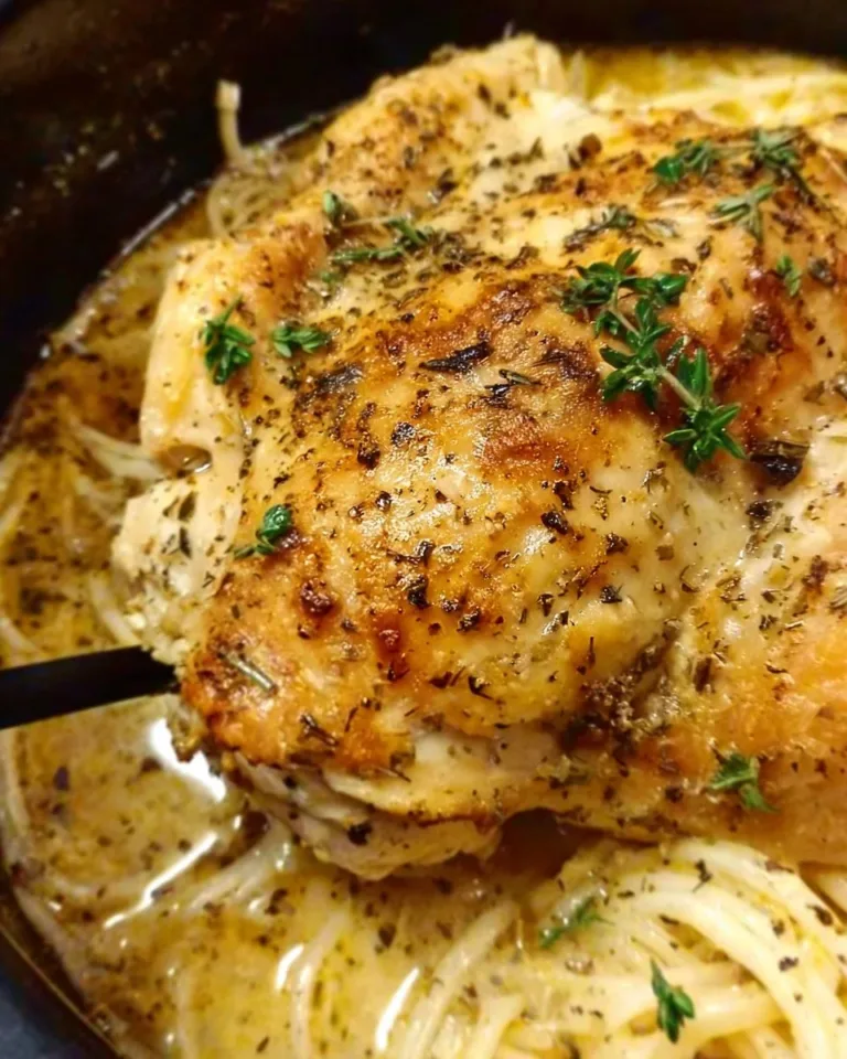 Delicious Crock Pot Angel Chicken served on a plate with sides