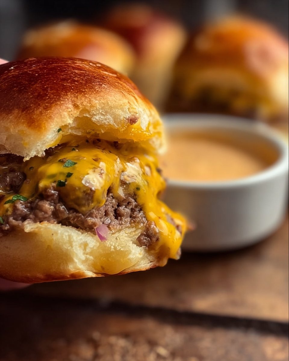 Hawaiian Roll Cheeseburger Sliders
