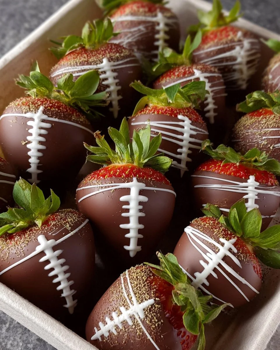 Delicious Football Chocolate Strawberries for game day snacks