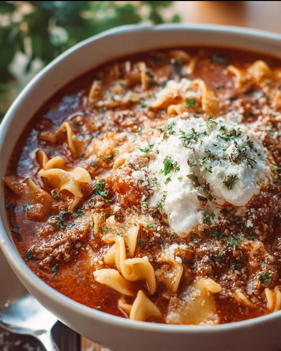 High Protein Lasagna Soup