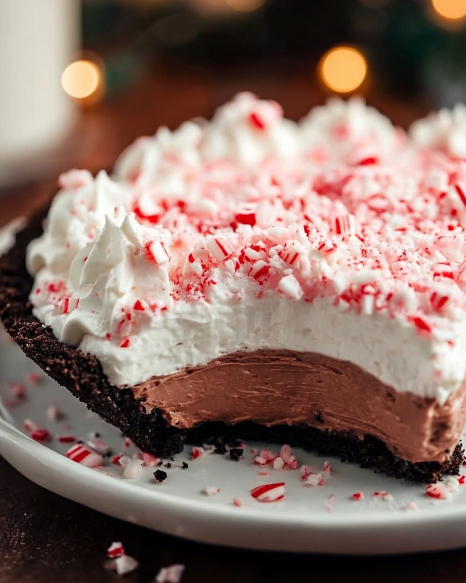 Quick Christmas Peppermint Pie