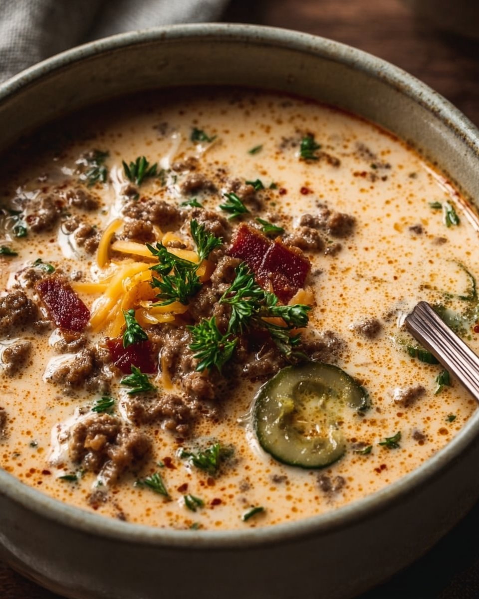 Keto Cheeseburger Soup