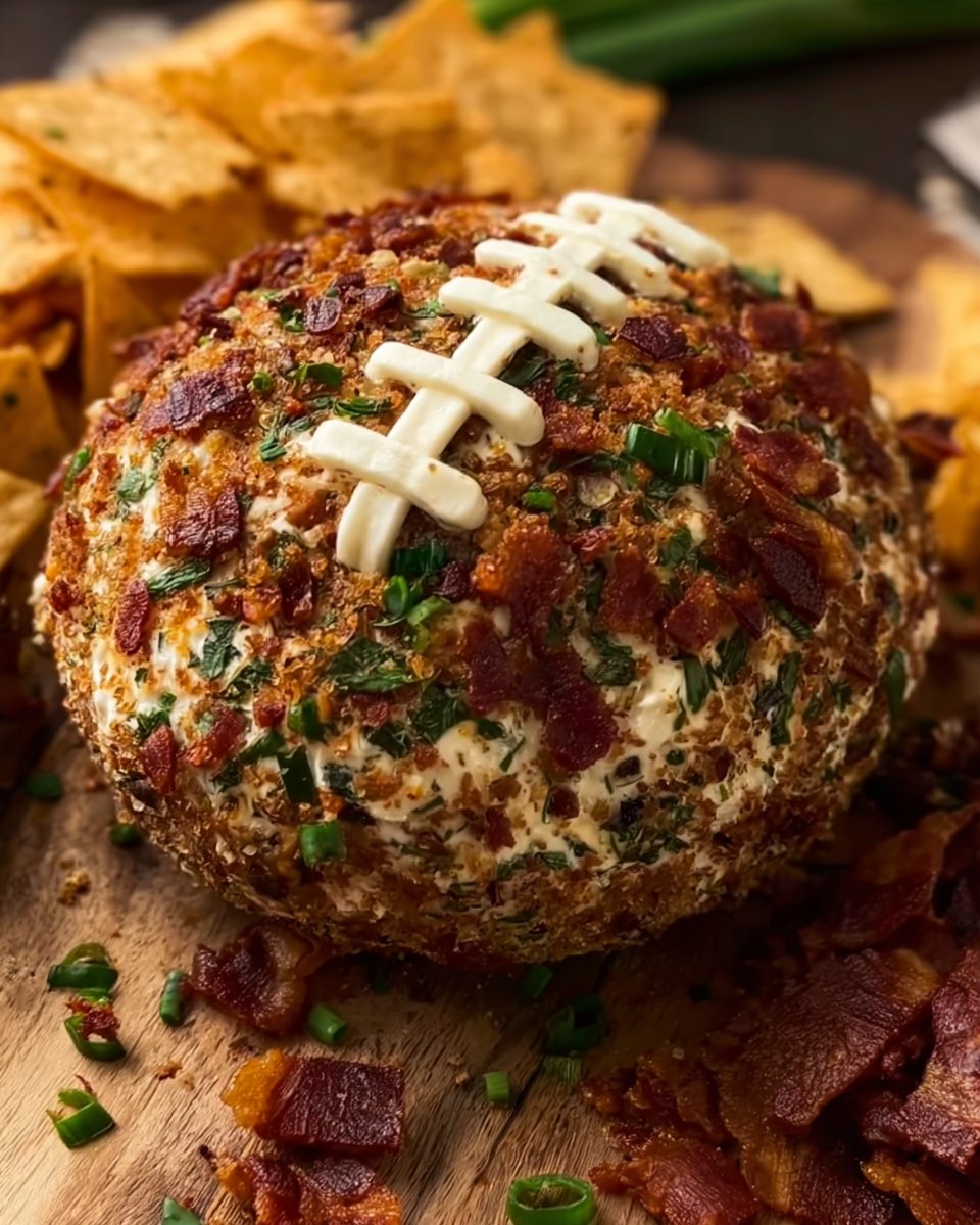 Jalapeño Popper Football Cheese Ball!