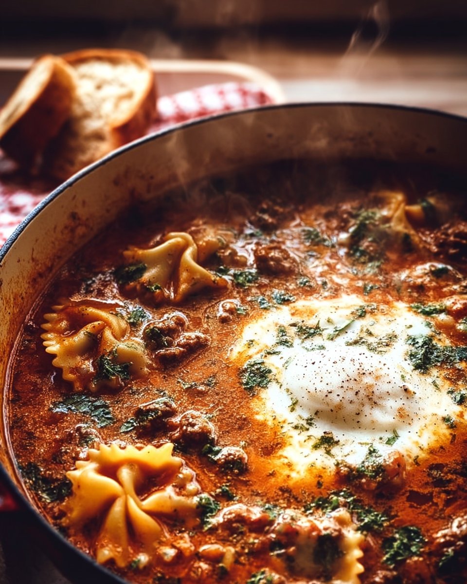 BEST EVER One-Pot Lasagna Soup Recipe!