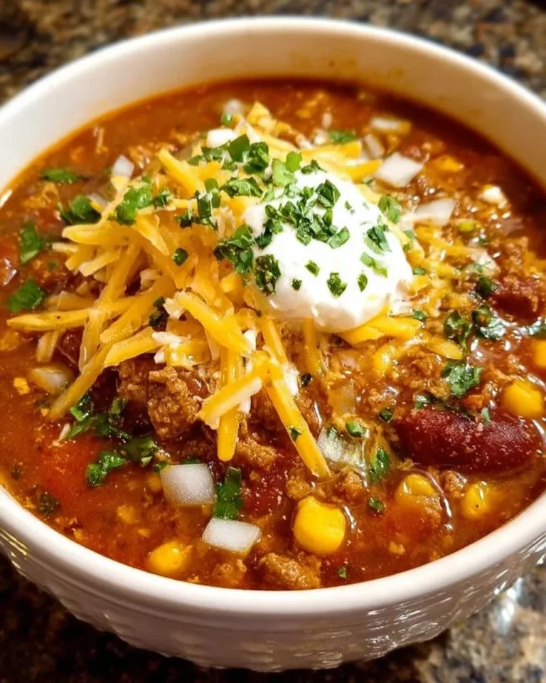 Bowl of taco soup topped with cheese and cilantro
