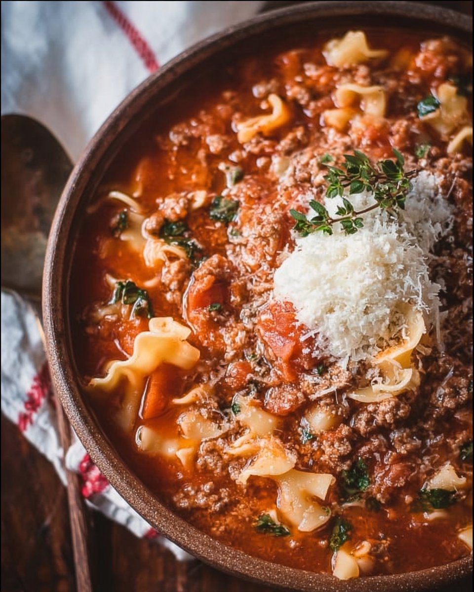 High Protein Lasagna Soup