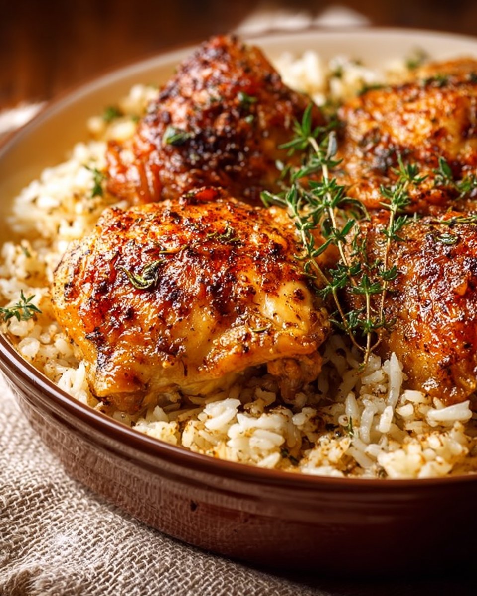 Homemade Baked Chicken and Rice