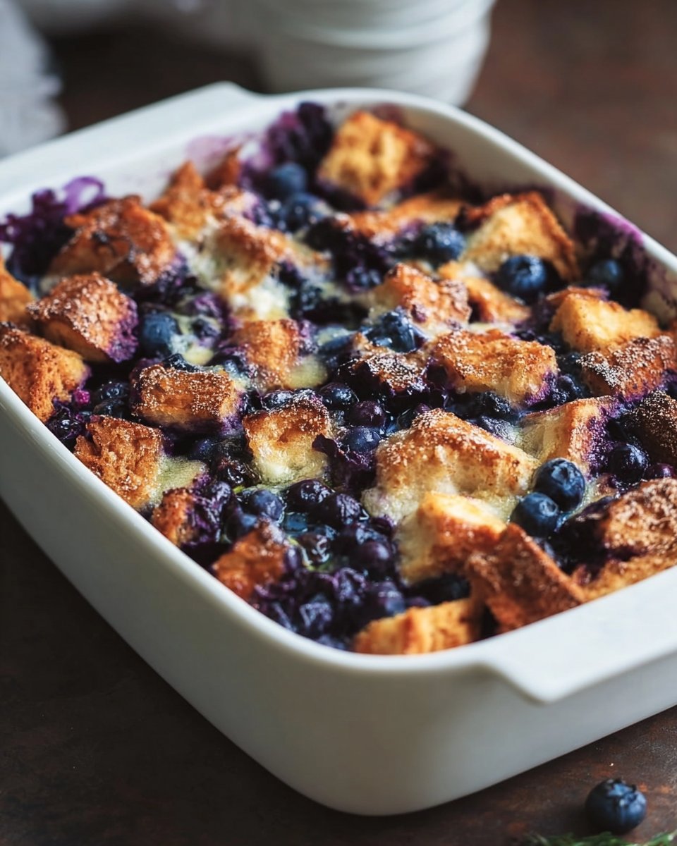 Quick Blueberry French Toast Casserole