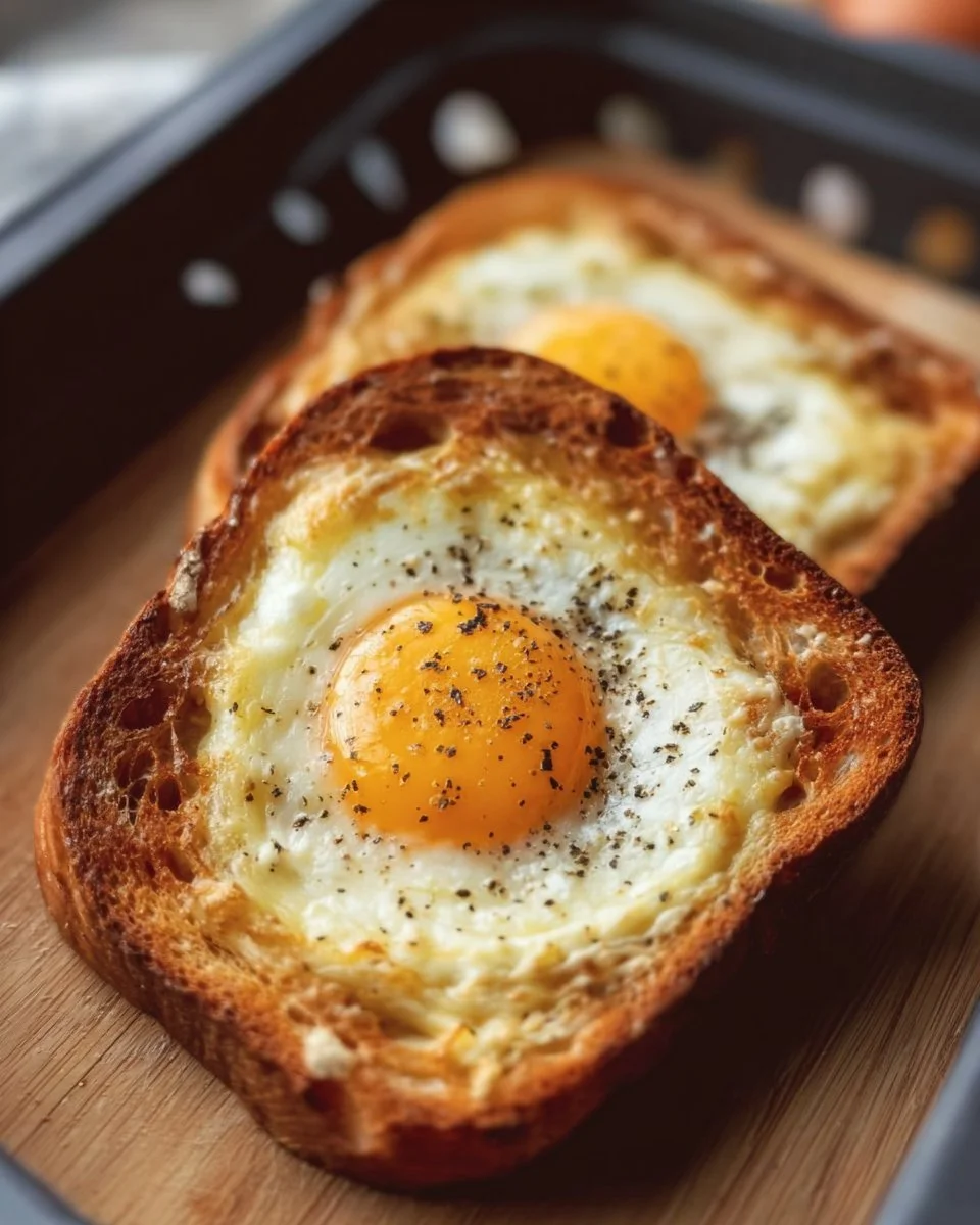 Air Fryer Egg and Cheese Toast
