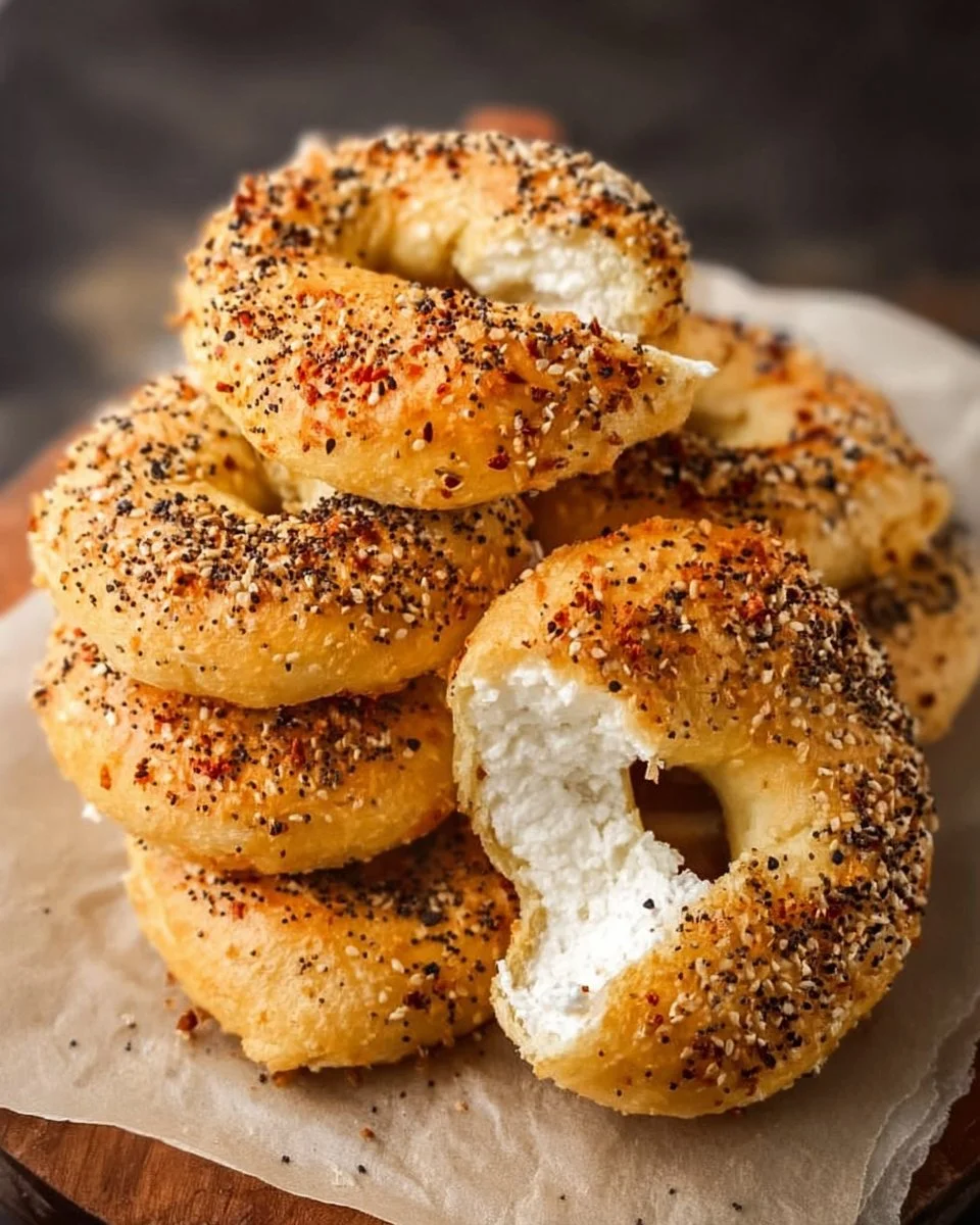 Homemade Air Fryer Protein Bagels for a healthy breakfast