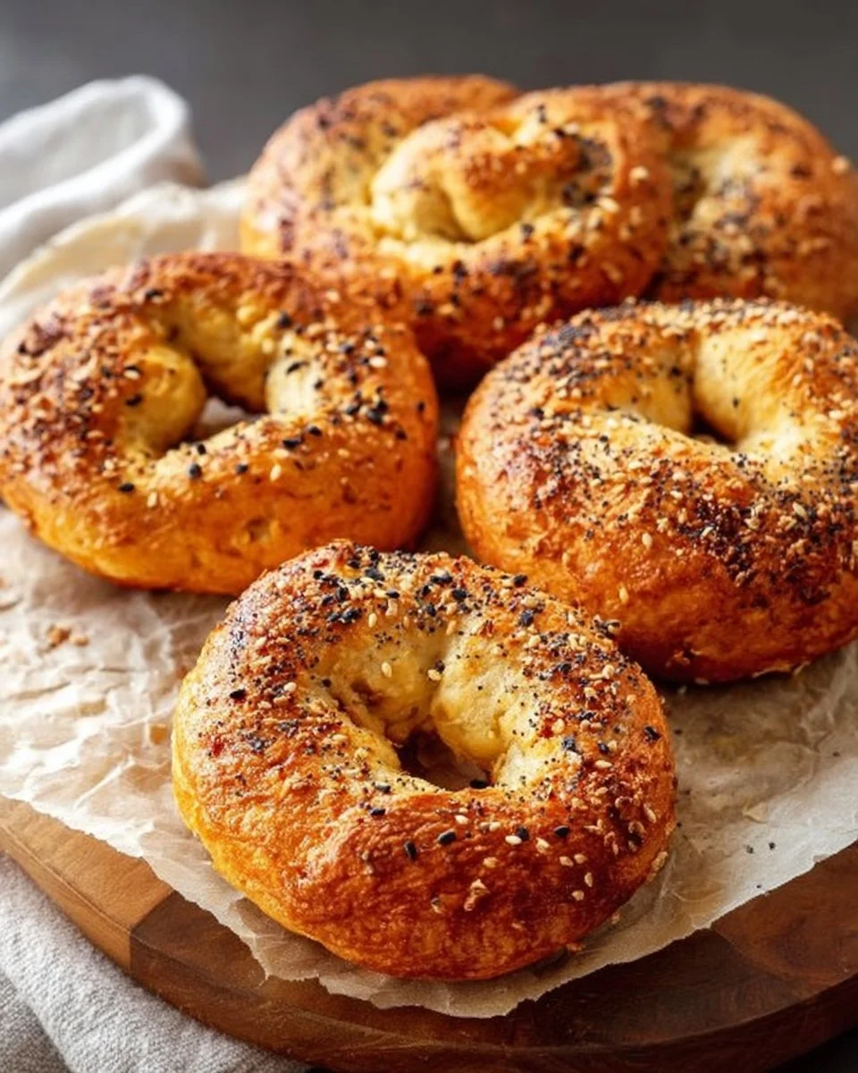 Air Fryer Protein Bagels