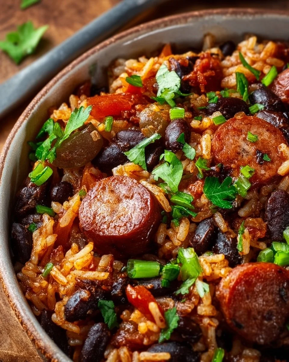 Black Beans and Rice with Sausage