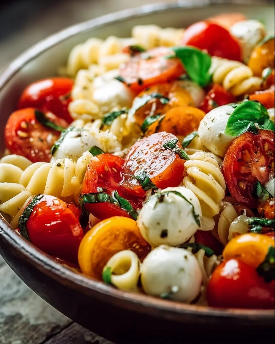 Colorful Caprese Pasta Salad
