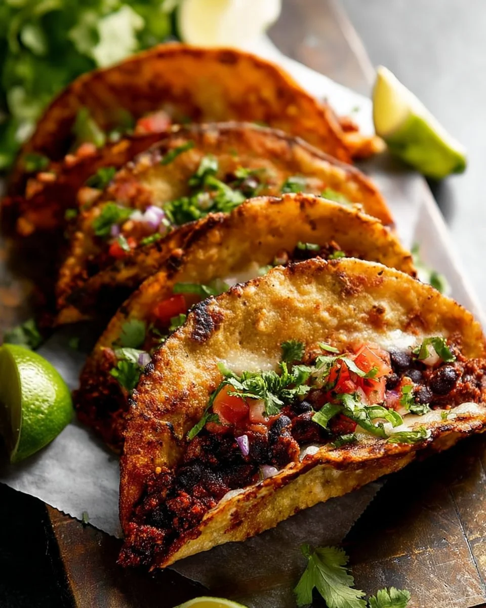 Crispy Black Bean Tacos