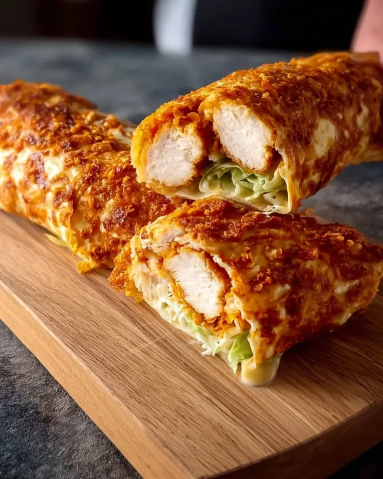 Delicious crispy chicken wraps with fresh ingredients and flavorful sauces