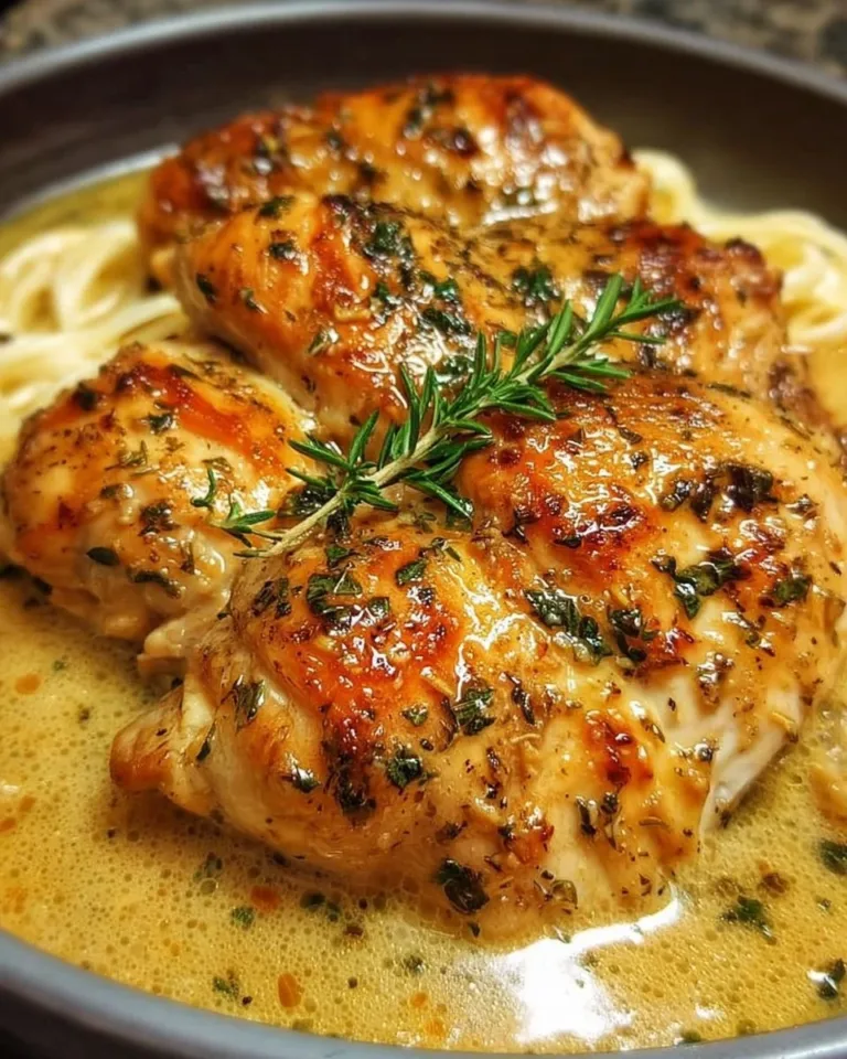 Delicious Crock Pot Angel Chicken ready for serving with herbs and spices.