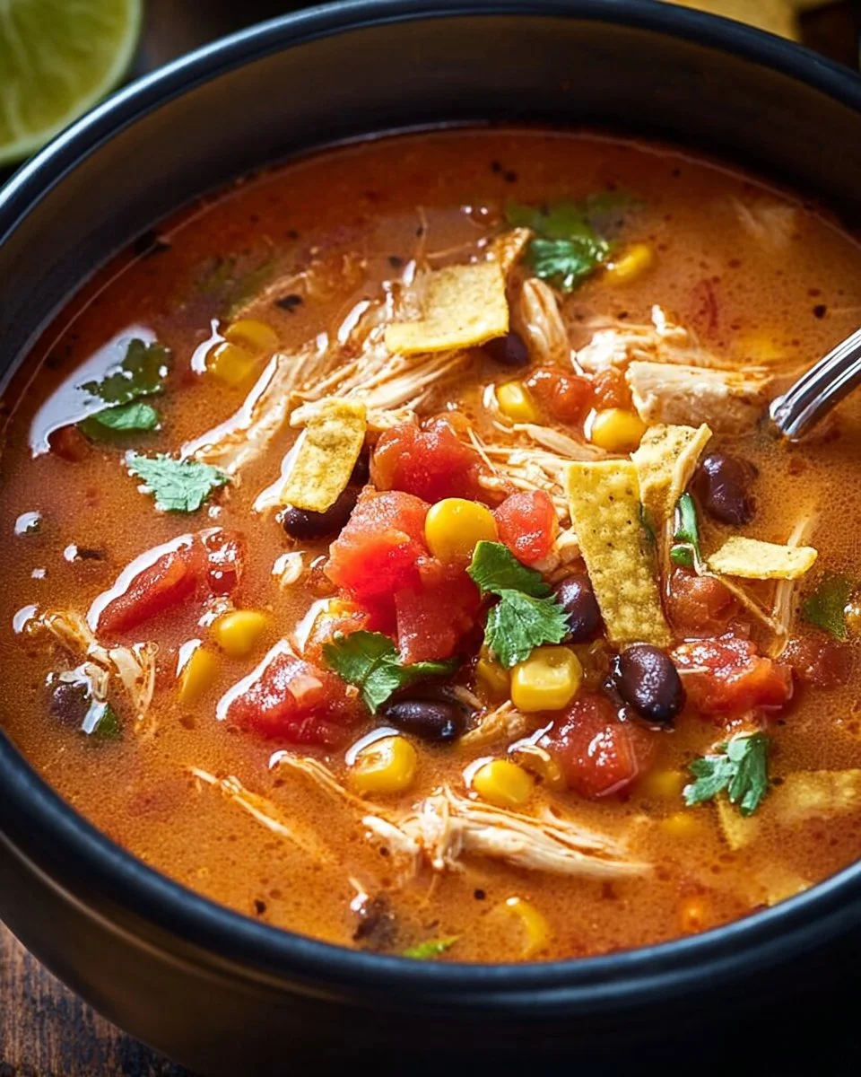 Crockpot Chicken Tortilla Soup