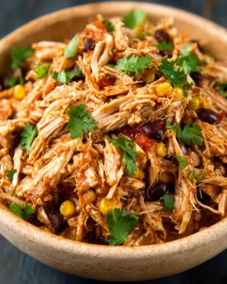 Delicious crockpot Mexican chicken served with toppings and rice