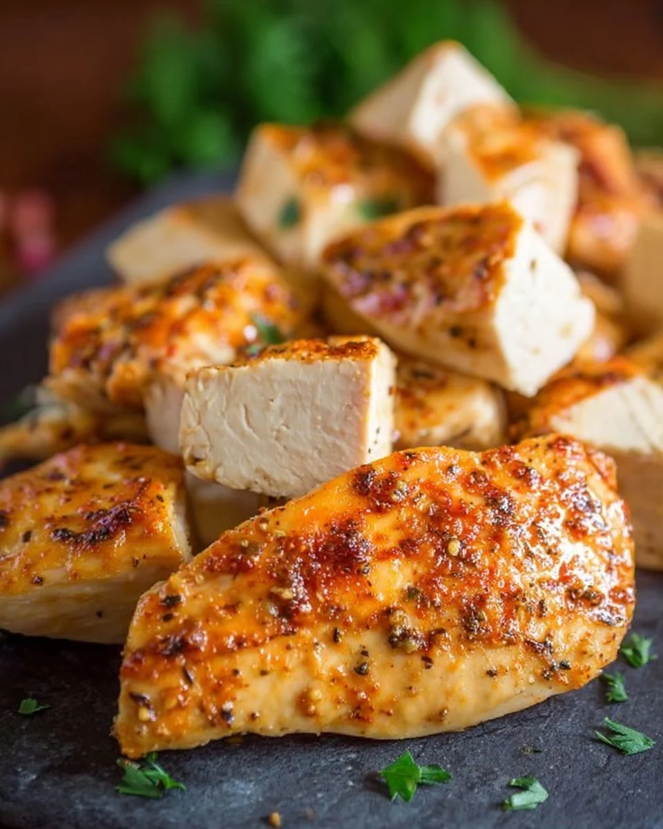 Juicy and flavorful easy baked chicken breast recipe.