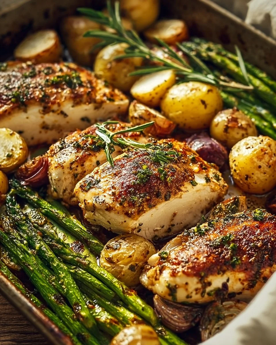 Sheet Pan Garlic Butter Chicken and Veggies