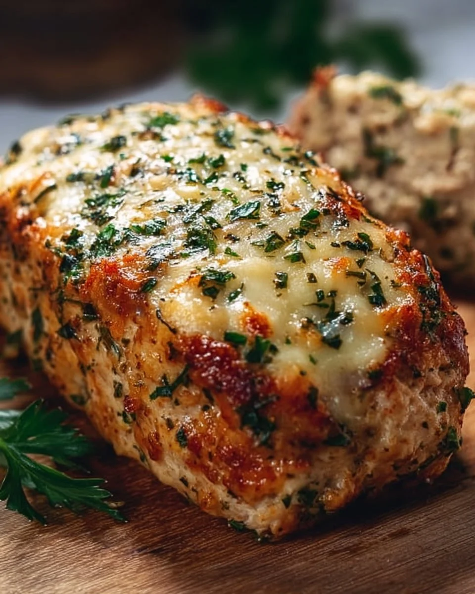 Garlic Parmesan Chicken Meatloaf