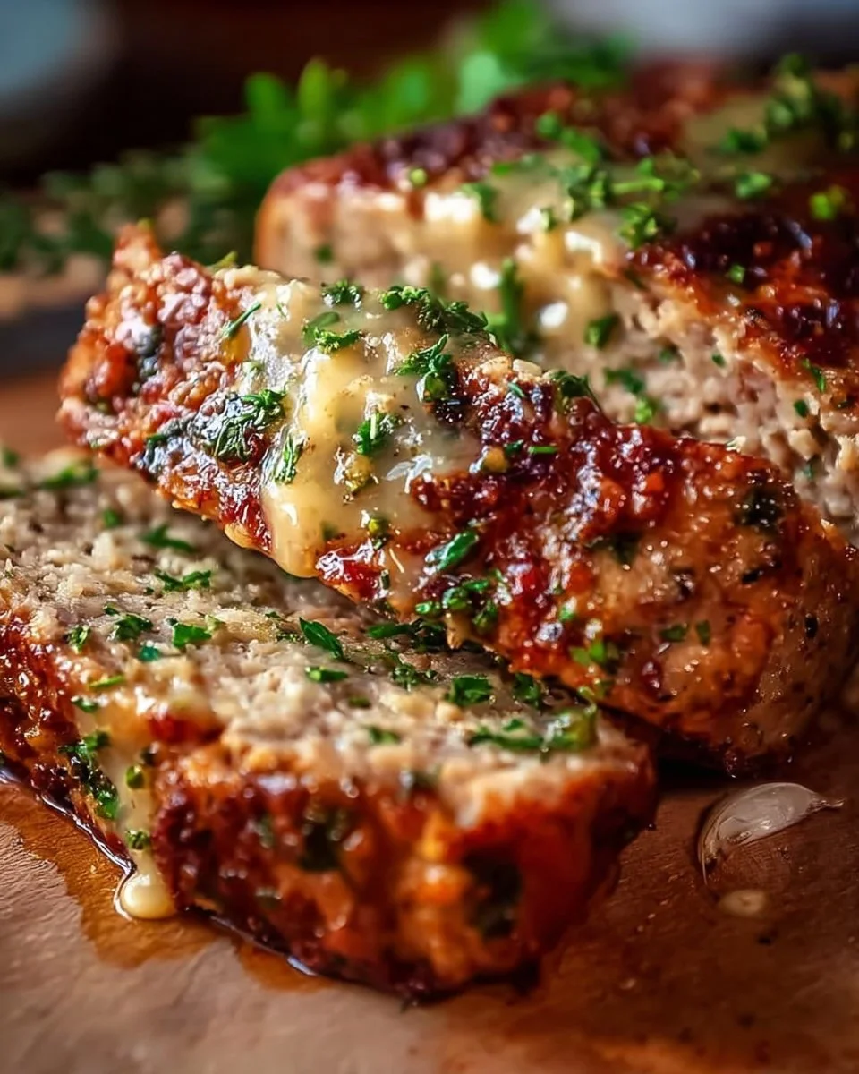 Garlic Parmesan Chicken Meatloaf
