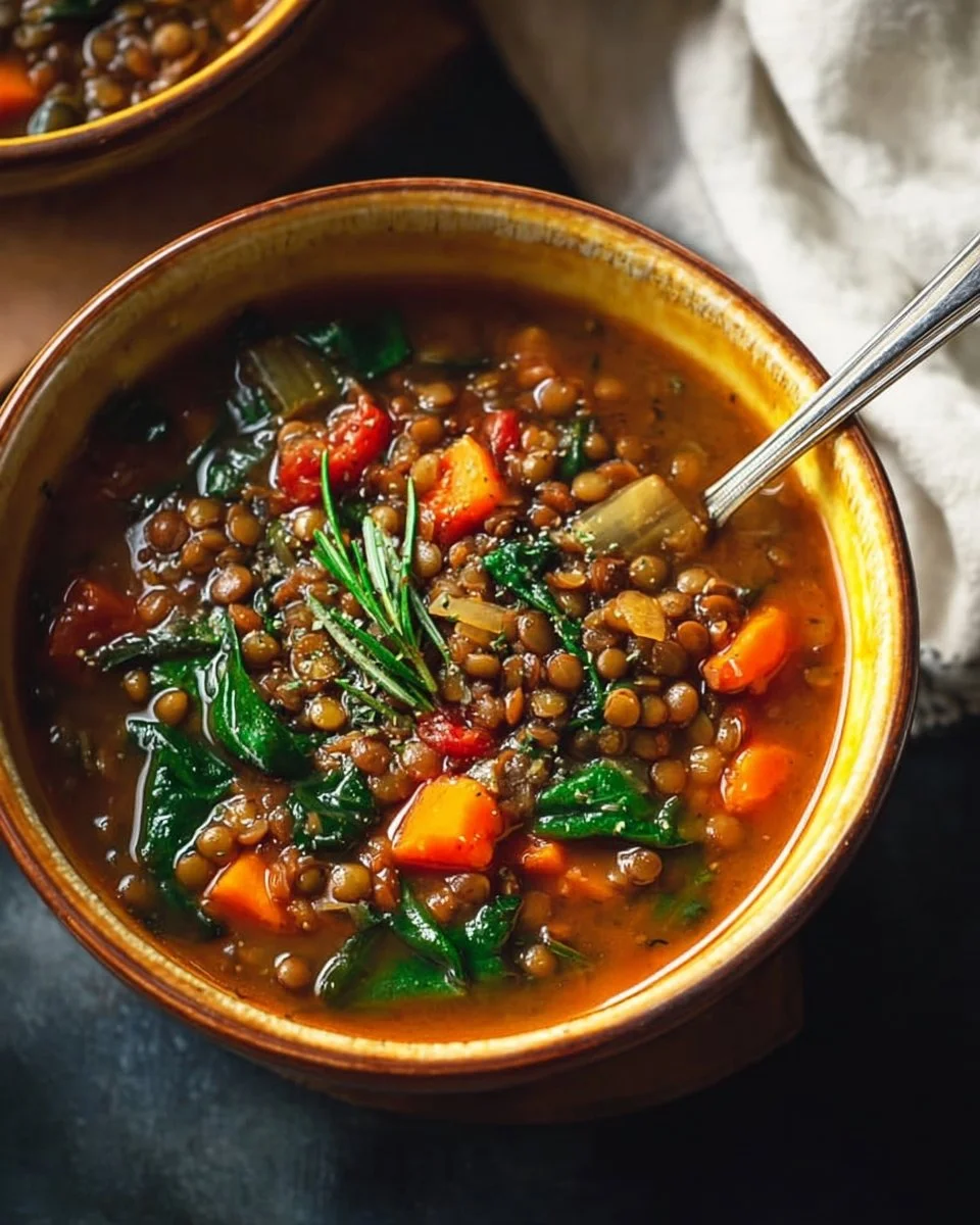 Gluten-Free Crockpot Mediterranean Lentil Soup