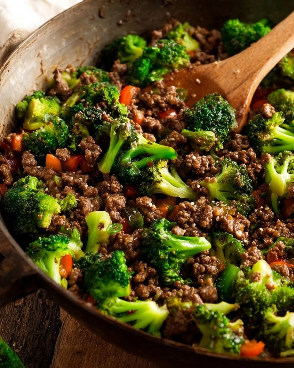 Ground Beef and Broccoli