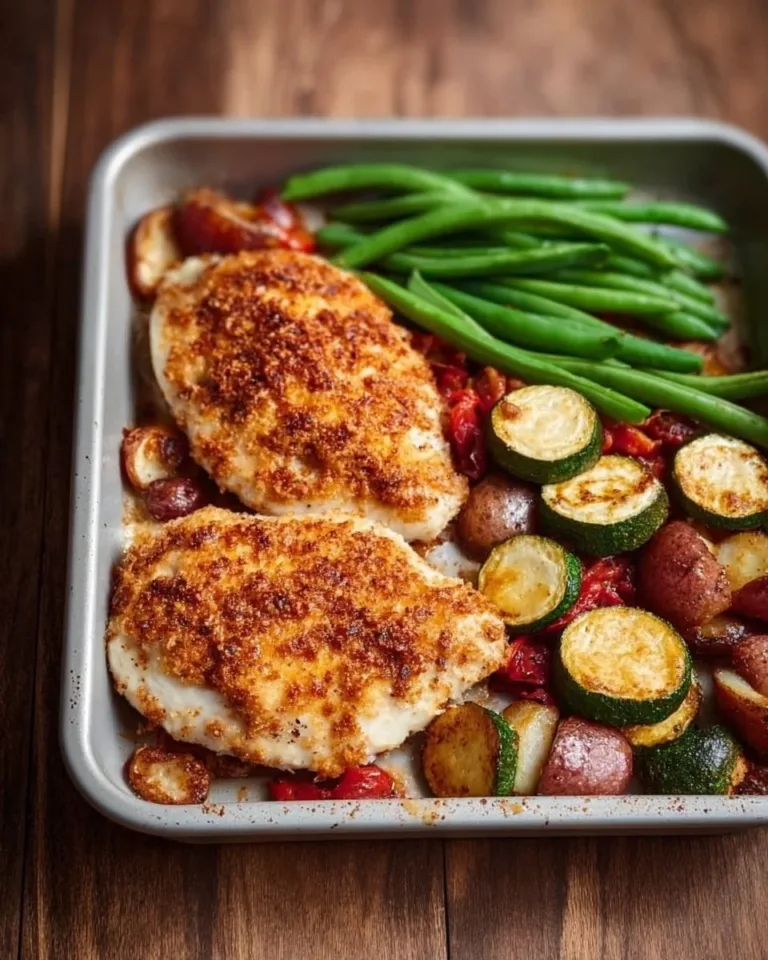 Healthy Chicken Parmesan with fresh vegetables served on a plate