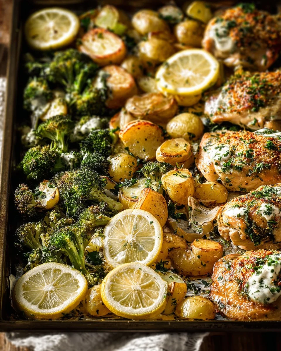 Lemon Garlic Chicken (Sheet Pan with Potatoes & Broccoli OR Marinade)