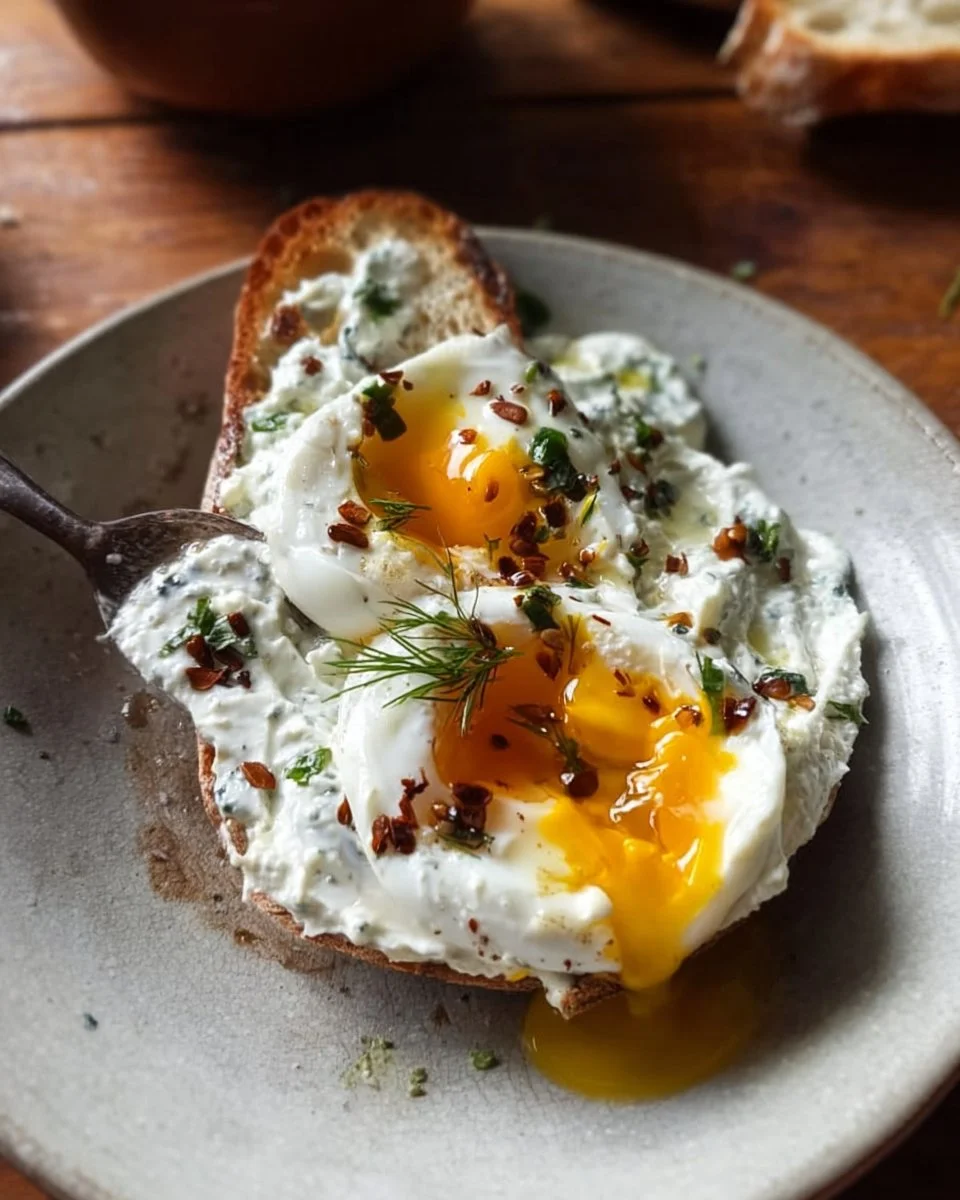 Herbed Greek Yogurt and Smashed Eggs