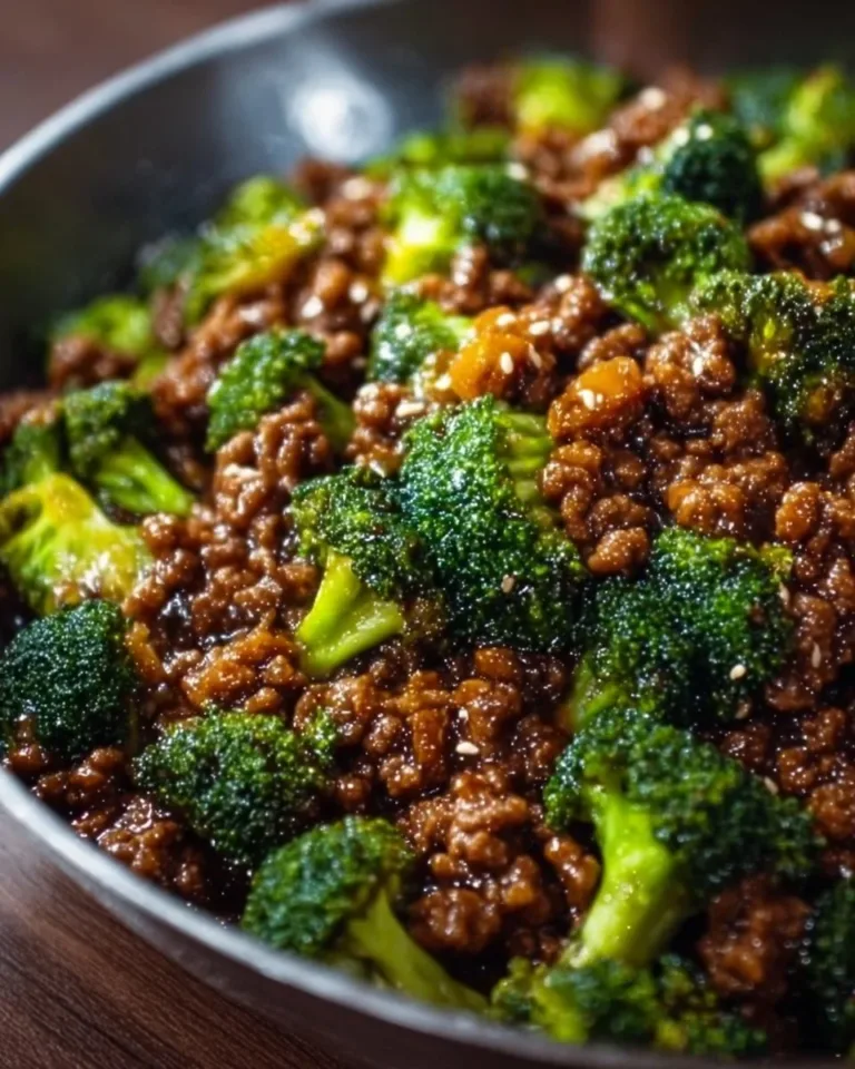 Honey Garlic Beef and Broccoli Bowl with vibrant vegetables and rice